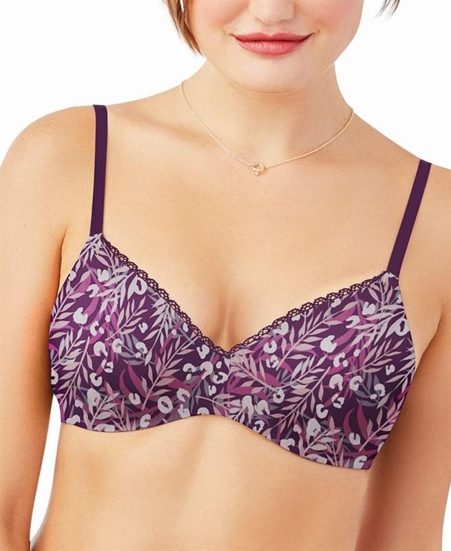 NWOT Maidenform L Pure Comfort Embellish T-Shirt Wireless Lift Bra DM7681 100115