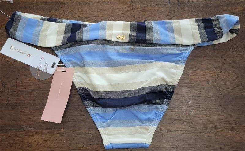 NWT Pilyq PQ Cancun M Solid Lace Up Strappy Bikini Swim Bottoms 110059