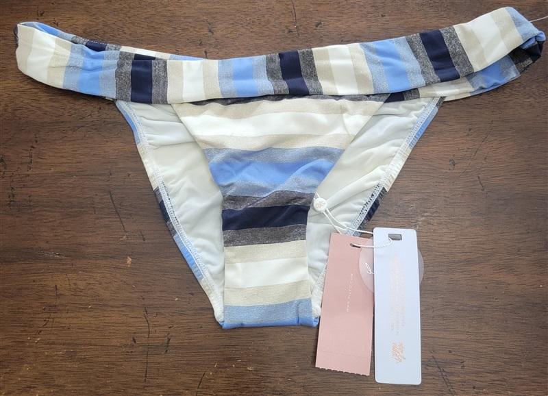 NWT Pilyq PQ Cancun M Solid Lace Up Strappy Bikini Swim Bottoms 110059