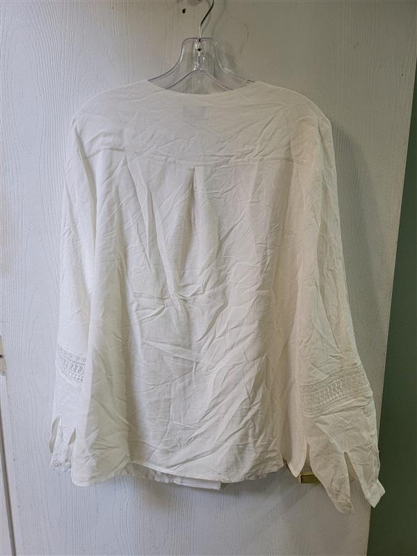 NWT Chico's 4/6 Ivory Lace Pull OVer V Neck Tunic 113367