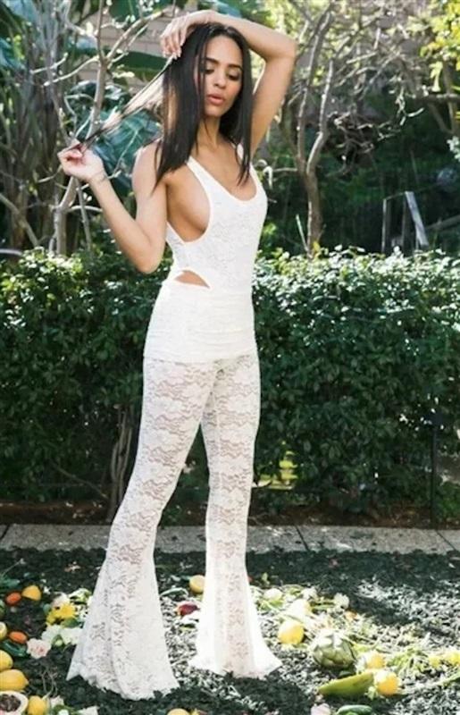 NWOT Free People HAH Intimates XXS Blow Your Horn Lace Bell Bottom Pants 114816