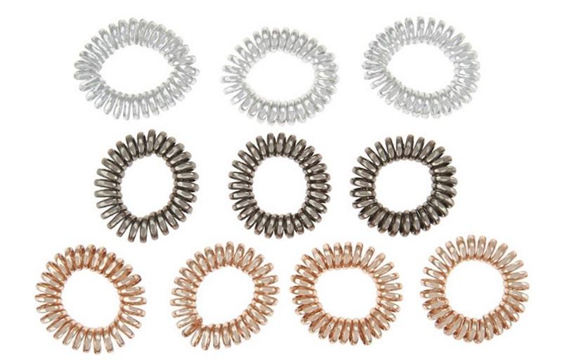 NEW Lori Greiner Set of 27 Traceless Spiral Hair Ties Neutral 115638