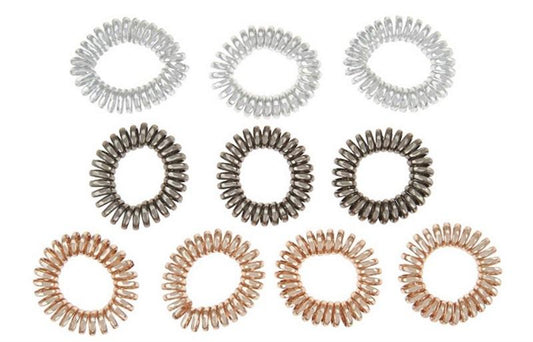 NEW Lori Greiner Set of 27 Traceless Spiral Hair Ties Neutral 115638