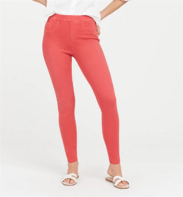 NWT Spanx Jean-Ish S Ankle Leggings Island Red 20018R Jeggings
