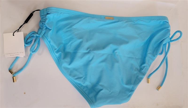 NEW Calvin Klein XS Side Shirred Bikini Swimsuit Bottom Blue #86281