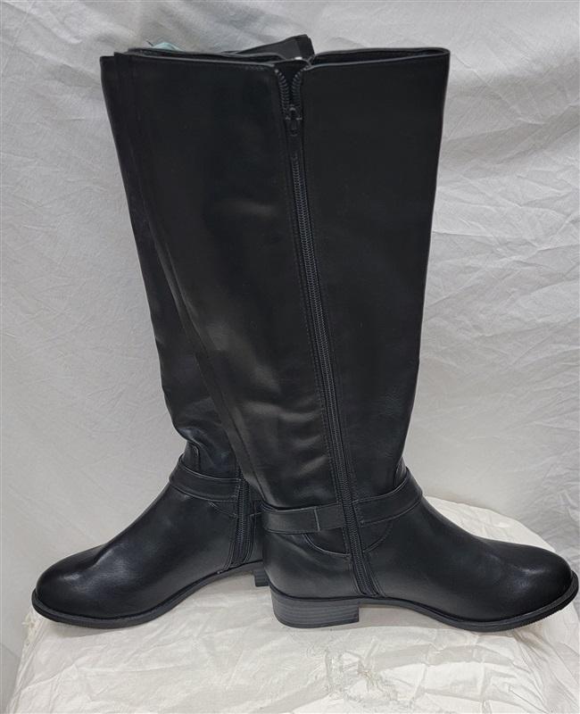 NWOT Thalia 7.5 Riding Boots Equestrian Bit Faux Leather BLack 117147
