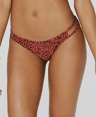 NWOT Volcom S On the Spot Animal Print Strappy Cheeky Bikini Swim Bottom 117458