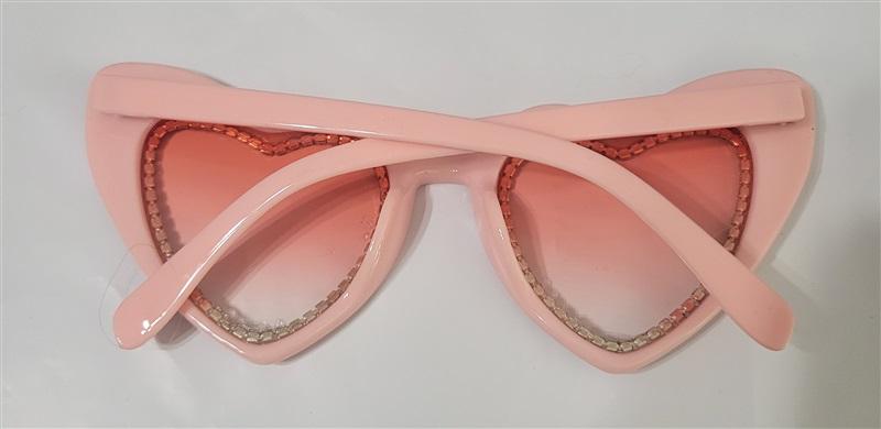 NWT Foster Grant Pink Heart Rhinestone Sunglasses UV400 Protection 118201