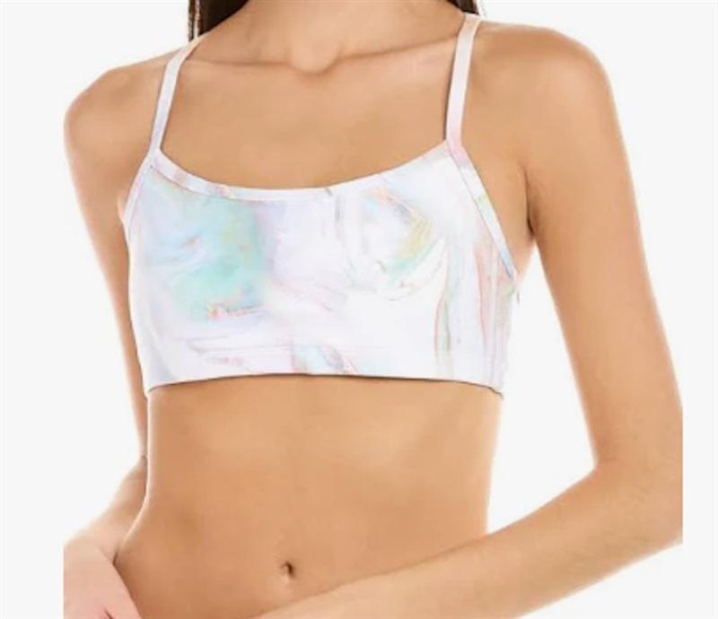 NWT Calme Endurance Cross Back Sports Bra M Marble 118435