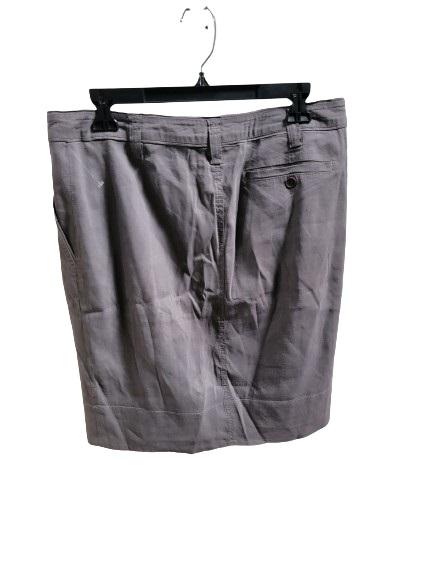 NWOT Eileen Fisher 8 Gray Linen Mini Skirt Pockets 118477