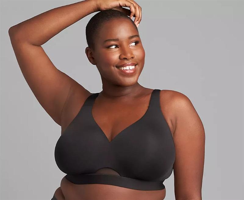 NWPT Cacique 40H Lightly Lined Wire Free Bra Black 118641