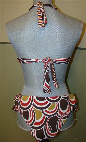 NEW BCBG Max Azria Reversible Geometric M Bikini Top Bottom Swimsuit #39262