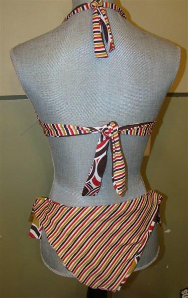 NEW BCBG Max Azria Reversible Geometric M Bikini Top Bottom Swimsuit #39262
