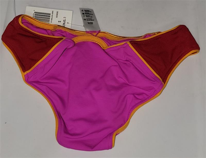 NWT L*Space XS Sandy Swim Bottom Bikini Pink Orange Red 118737