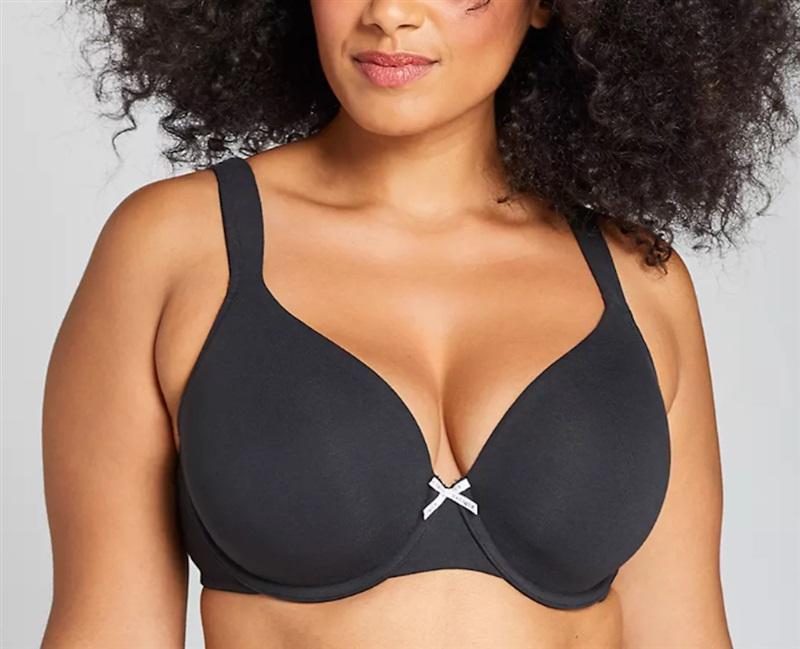 NWOT Cacique 42F Smooth Lightly Lined Full Coverage Black 118834