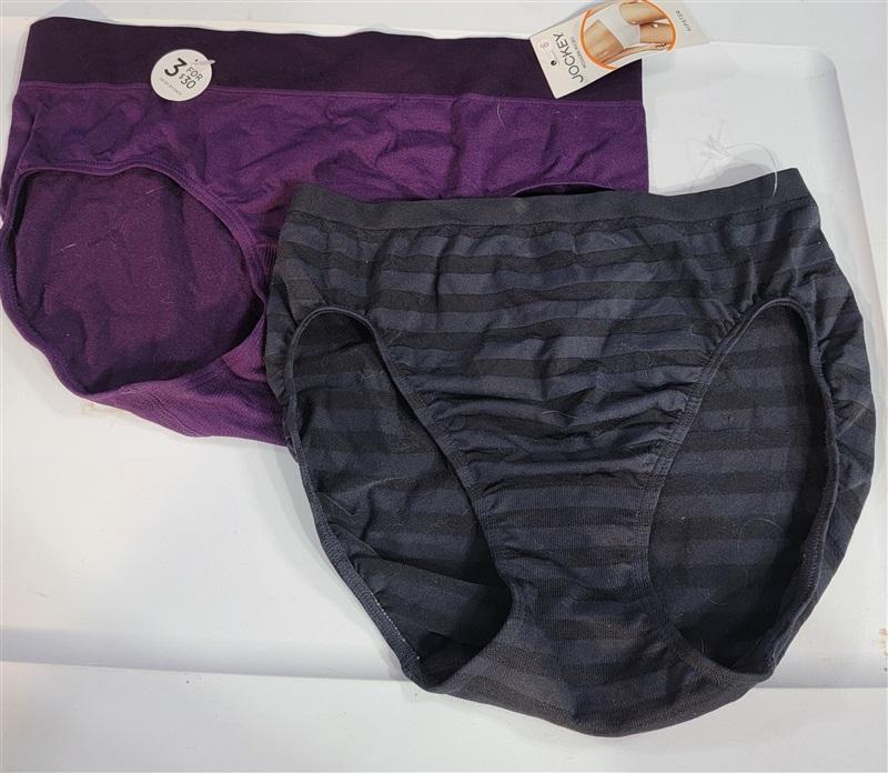 NWT 2 Jockey sz 6 Modern Microfiber Shiny Stripe Seamfree Bikini 118894
