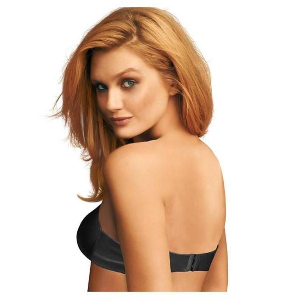 PO Maidenform 34D Smooth Luxe Strapless Extra Coverage Bra 9472 Black 119008
