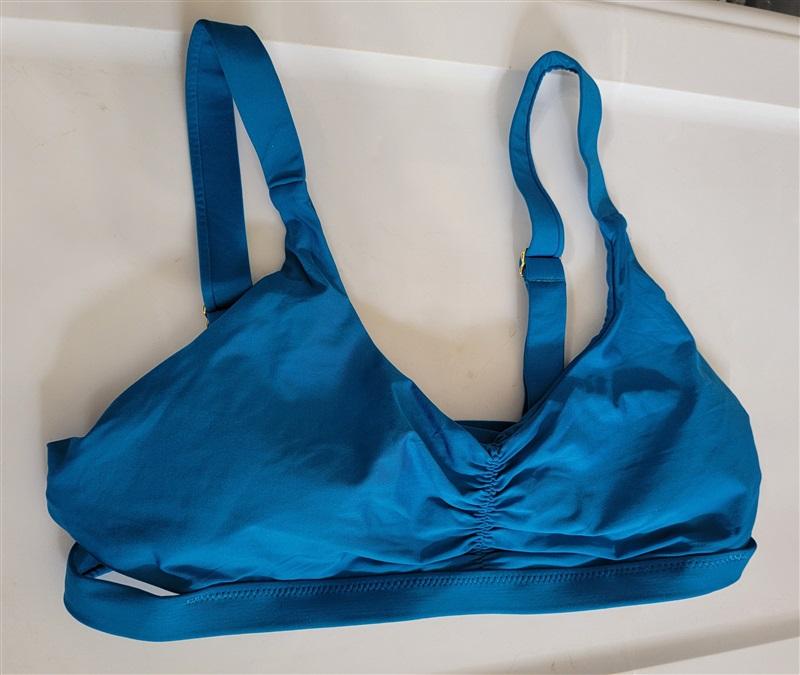 NWT Pilyq PQ D Ocean Blue Genesis Halter Bikini Swim Top 119091
