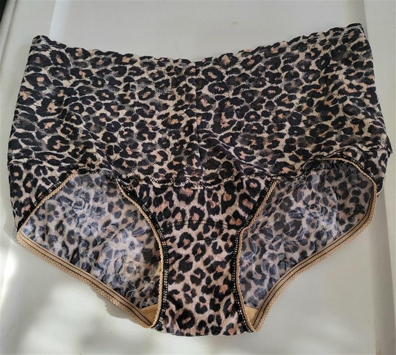 NEW Hanky Panky Printed Retro Lace V-Kini Underwear SM Animal print 119277