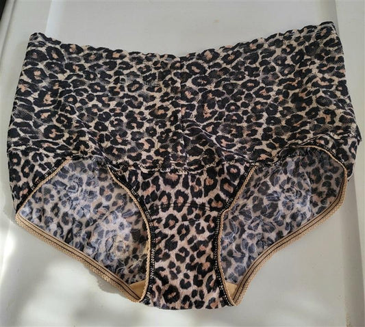 NEW Hanky Panky Printed Retro Lace V-Kini Underwear SM Animal print 119277