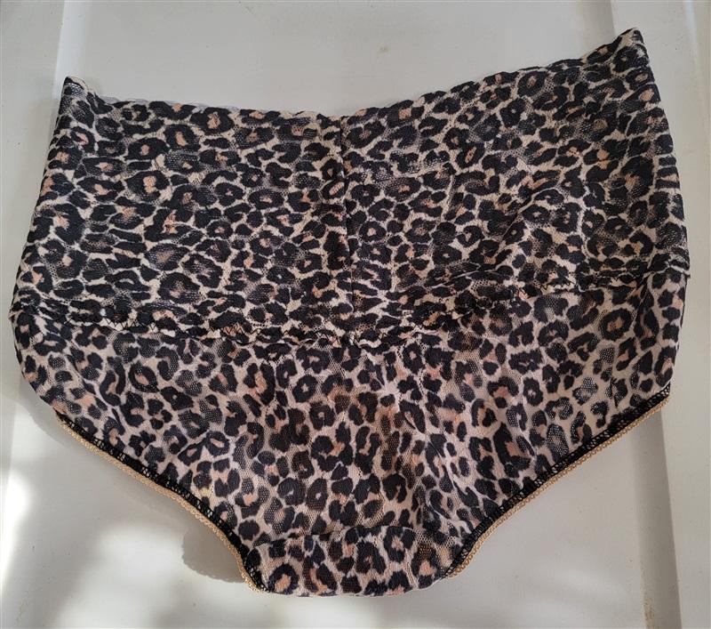 NEW Hanky Panky Printed Retro Lace V-Kini Underwear SM Animal print 119277