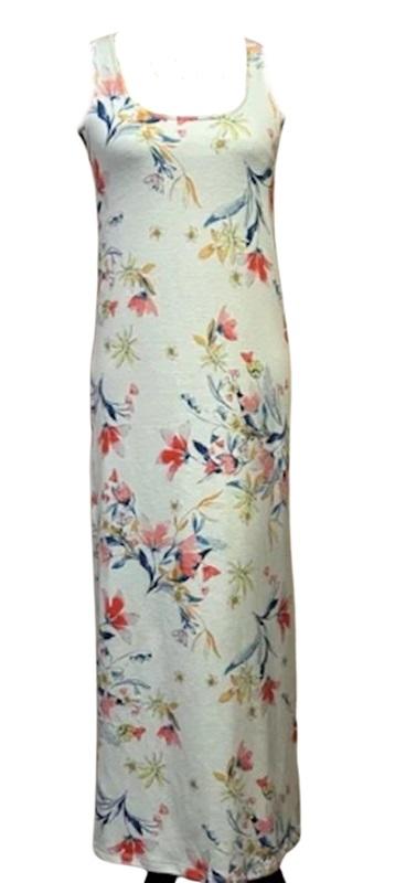 NWT PJ Salvage M Budding Bouquet Floral Aqua Racerback Lounge Dress 119971