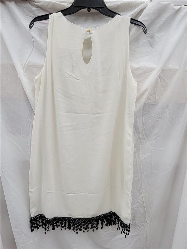 NWT Pink Owl Boutique Medium Ivory Sleeveless Shift Dress Tunic 123077
