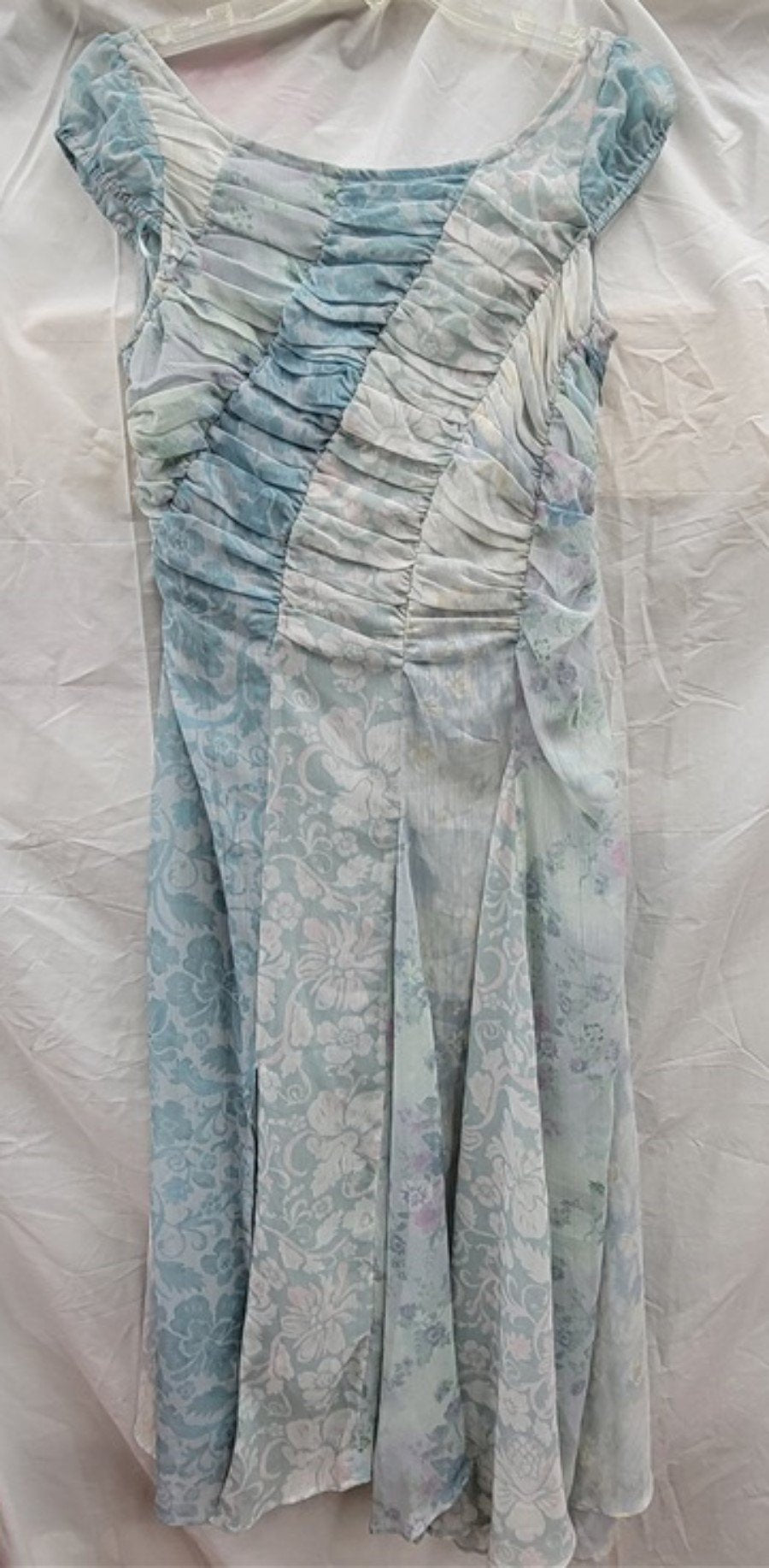 NWOT Free People 4 Heart to Heart Cocktail Dress Ruched Blue 123370