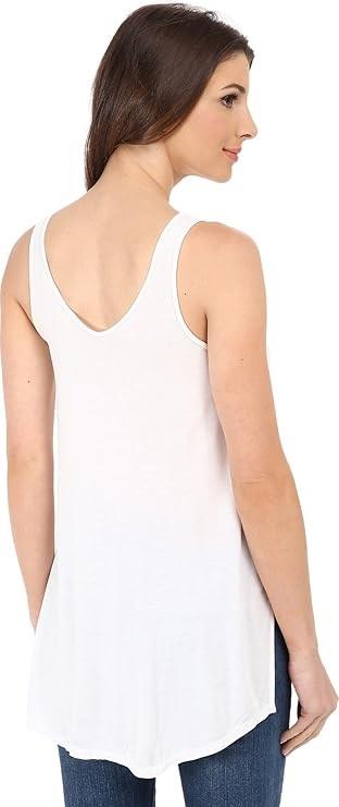 NWOT Michael Star OS Jersey Lycra Vee Neck Tank with Slits 123436
