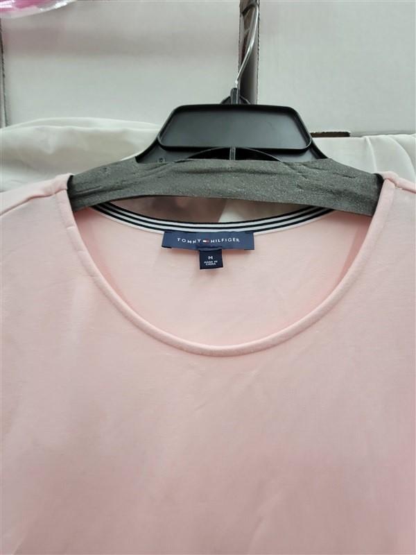 NWOT Tommy Hilfiger M Pink Sleeveless Shift Dress Tie Front 123444