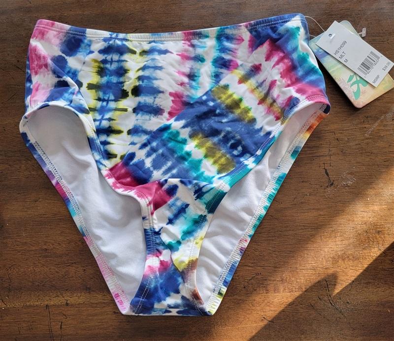 NWT Hobie M Hi Waist Tie Dye Bikini Bottom 123489