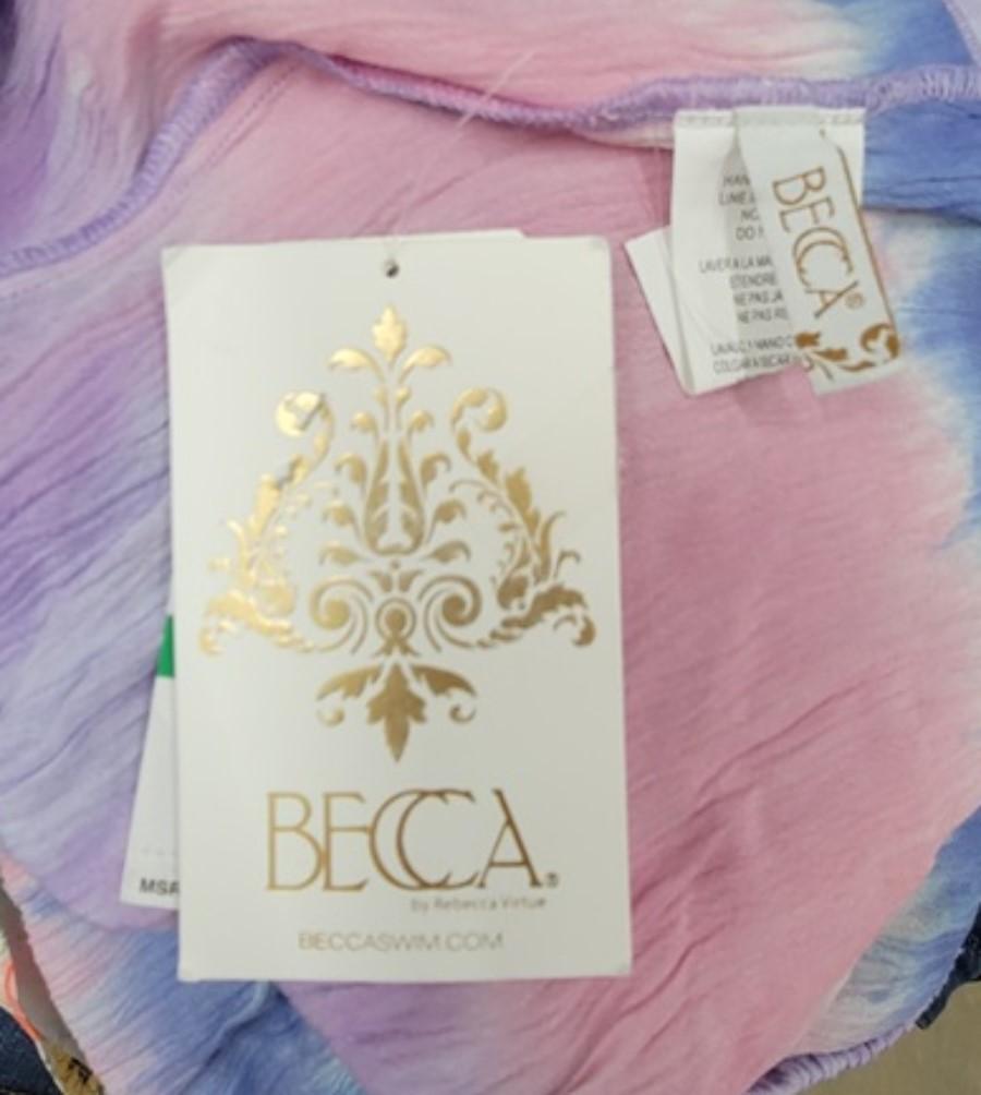 NWT Becca L Free Bird Strapless Tie Dye Swim Cover Up Midi Dress 123689