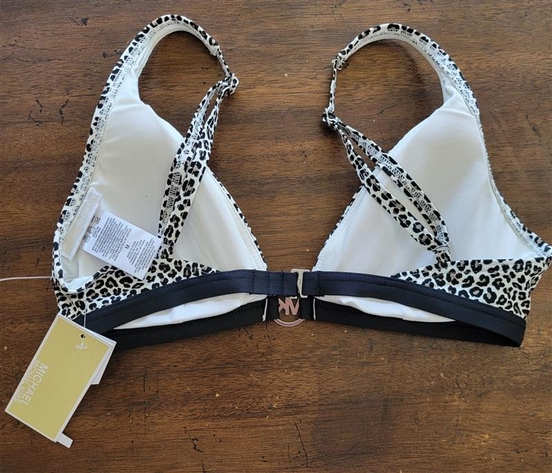 Michael Kors M Triangle Bikini Top Mini Leopard 123718
