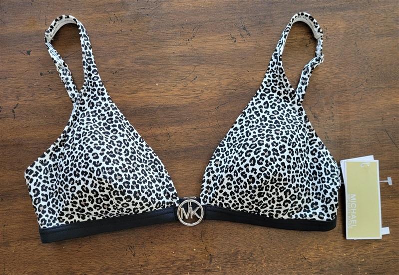 Michael Kors M Triangle Bikini Top Mini Leopard 123718