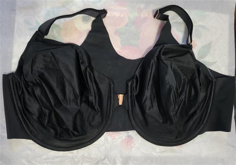NWOT Soma 44D Vanishing 360 Unlined Perfect Covage Front Close Bra Black 123793