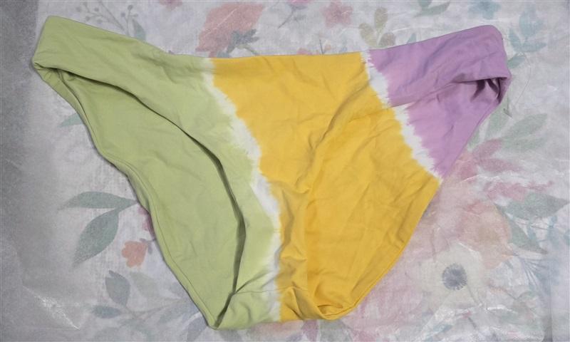 NWOTD L*Space M Tie Dye Purple Yellow Green Bikini Bottom 124136