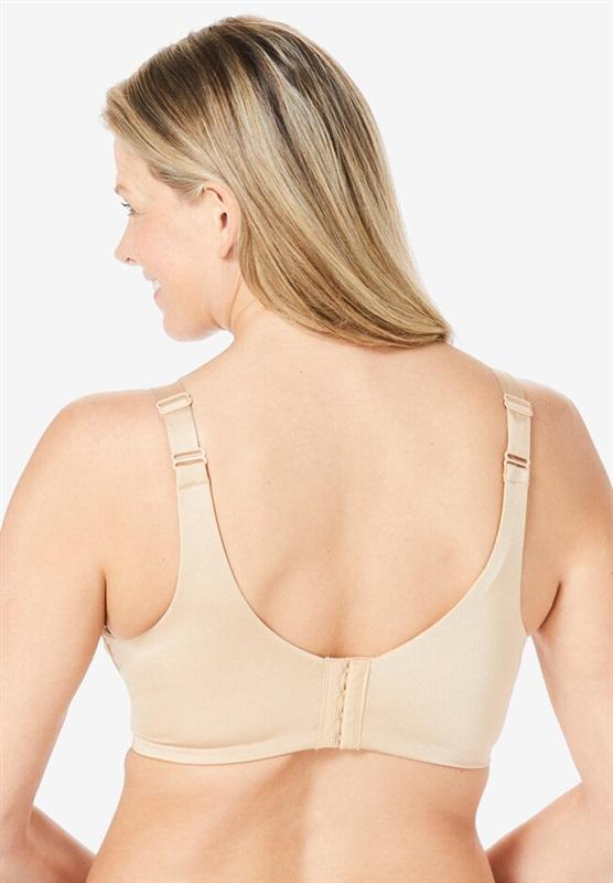 NWOT Comfort Choice 44D Wirefree back Smoothing Bra White 124316