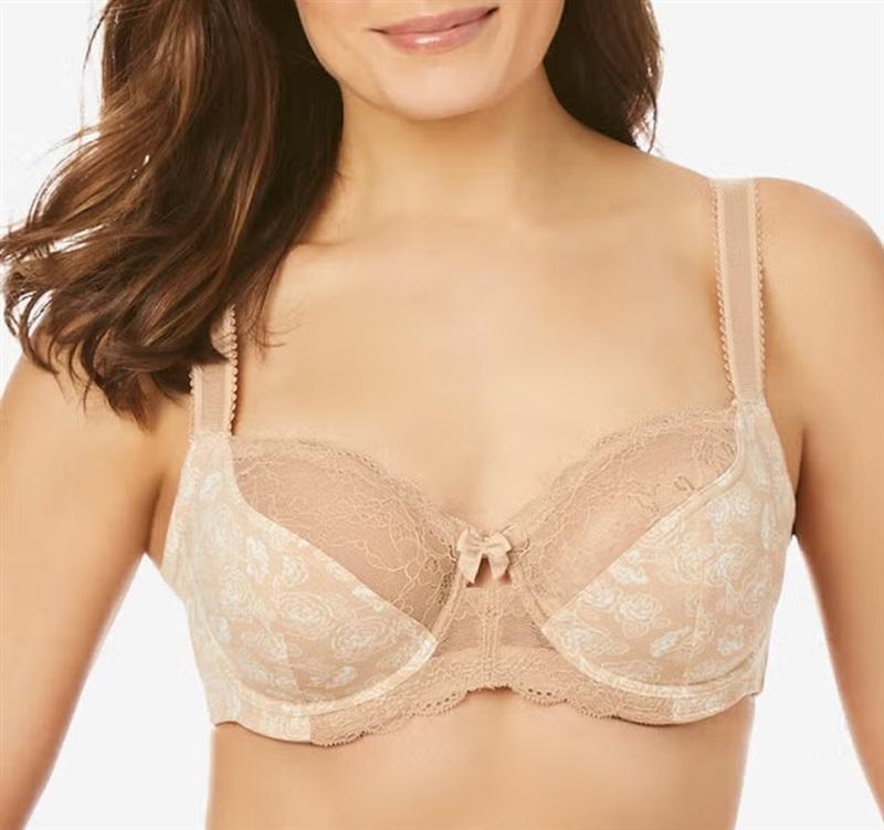 NWOT Amoureuse 48DD Ivory Floral & Lace 92234 Bra 124329