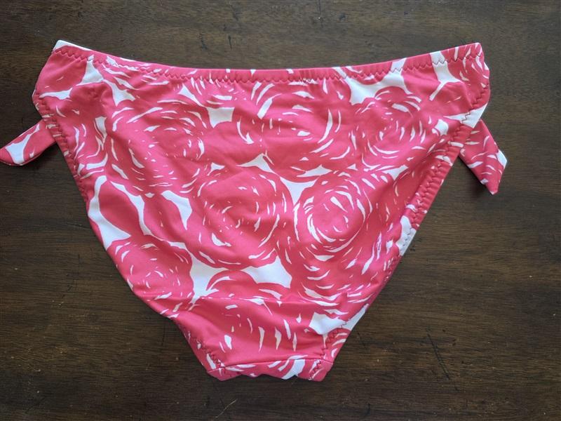 NWOT Robin Piccone Luca M Side-Tie Red Rose Full Bikini Swim Bottom 124524