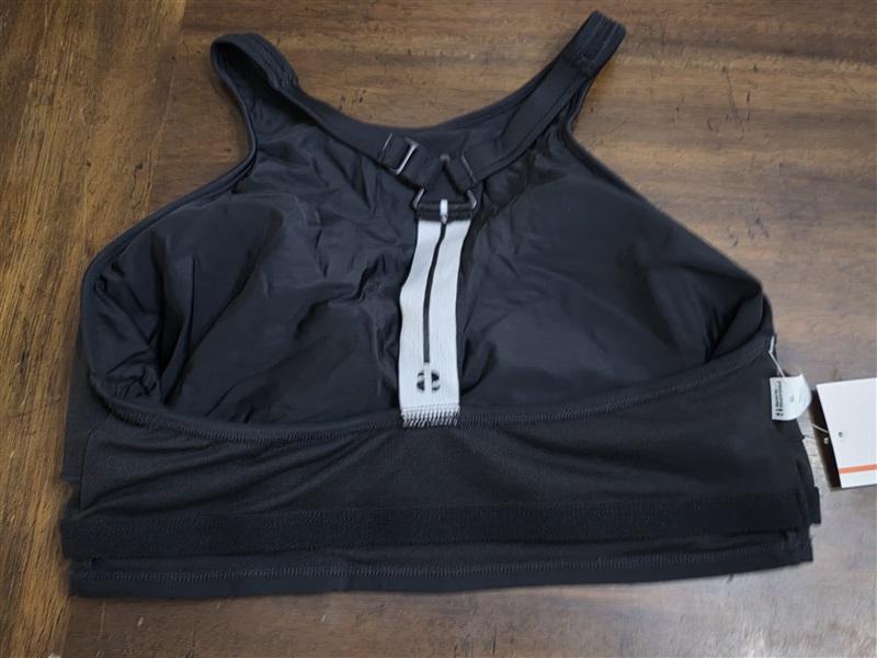 NWT Sports Illustrated XL Black Tankini Top Bra Bikini Swimsuit 124553