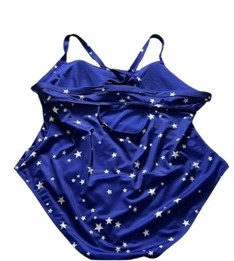 NWPT Outdoor Oasis XL Flag Blue White Stars Plus 1PC Swimsuit 124569