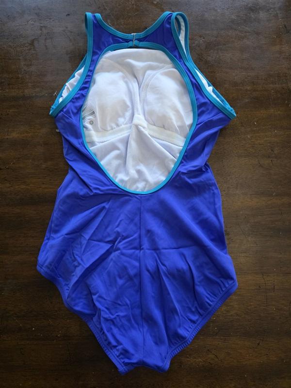 NWT Nike S Colorblocked Asymmetrical 1PC Swimsuit Blue 124648