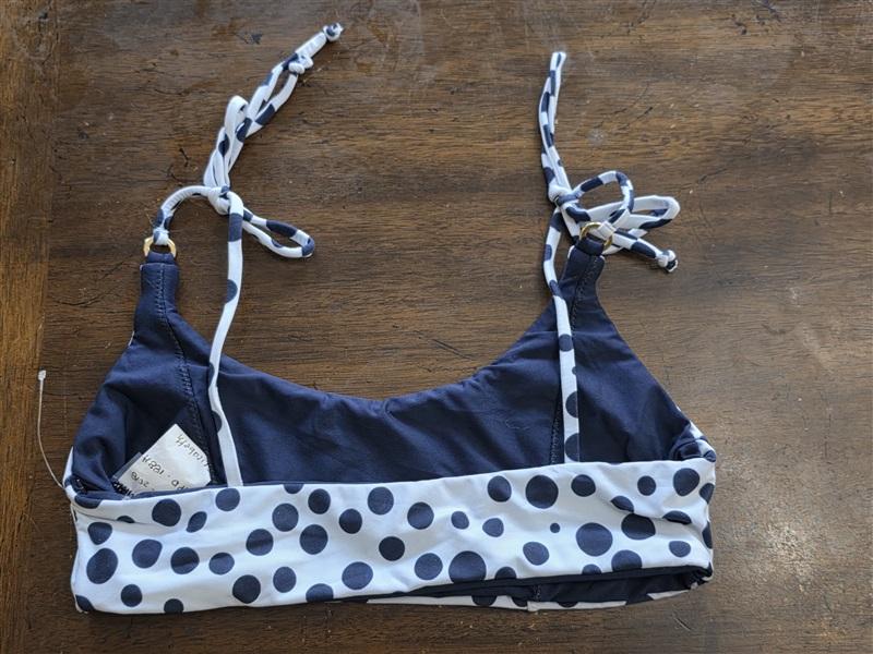 NWOT Pilyq S Polka Dot Tie Strap Bikini Swim Top 124662