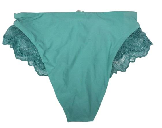 NWT Basta Matte 12 Hi Waist Lace Flounce Bikini Swim Bottom Green 124709