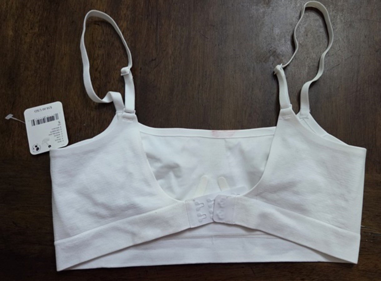NWTD Intimately Free People S White Solid Stretch Bra 124760