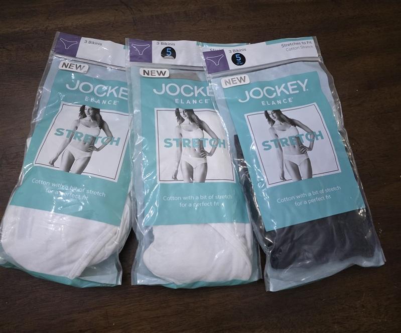 NEW in PKG Jockey Elance Stretch Bikini 8 PR Underwear sz 5 Multi Color 124778