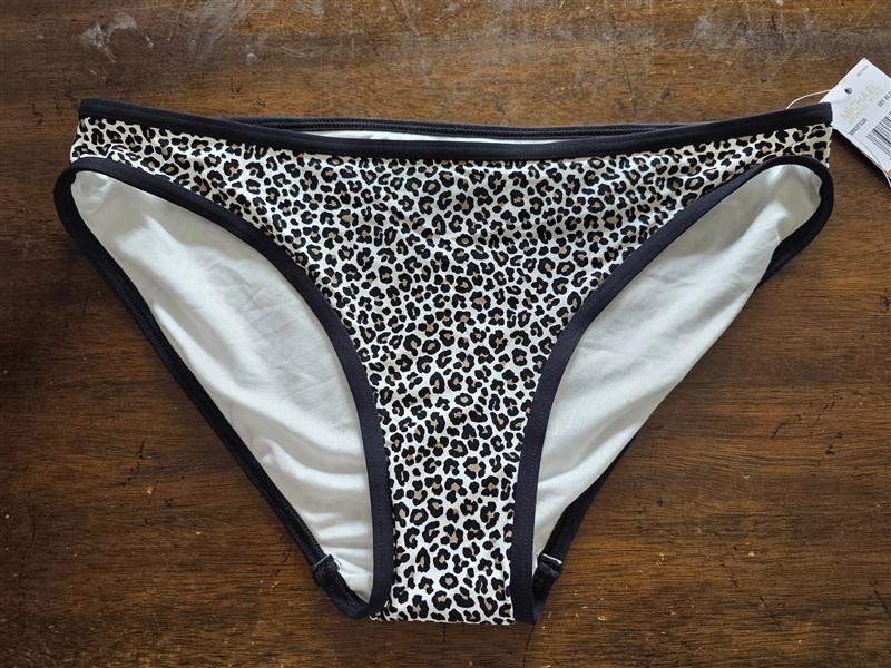NWT Michael Kors S Classic Bikini Hipster Swim Bottom Animal Print 124810