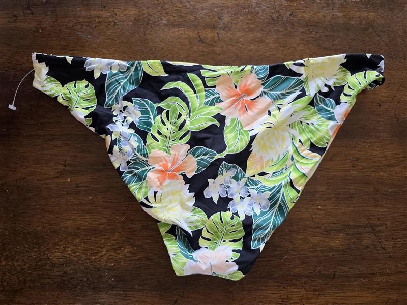 NWT Volcom L Eco True Palm Leaf Tropical Bikini Swim Bottom 124849