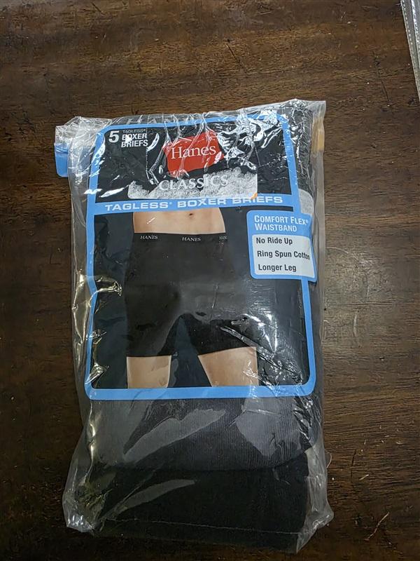 NWTD Hanes M Ultimate 5 pr Long Leg Boxer Briefs Underwear Tagless 128888