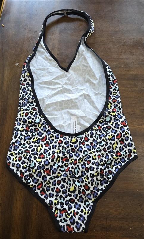 NWOT American Apparel S Rainbow Lynx Halter Bodysuit 124965